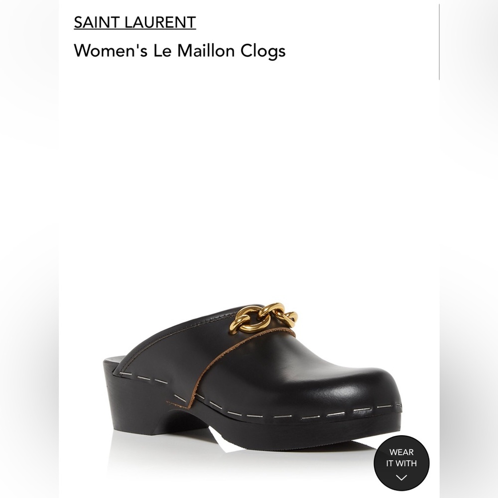 Saint Laurent Le Maillon Clogs